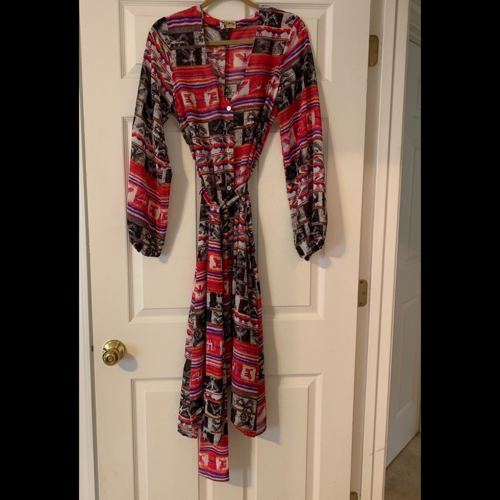 Show me your Mumu Button down V neck dress